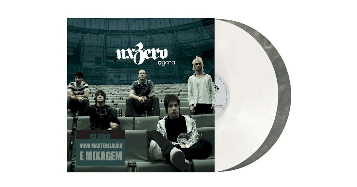 NX Zero lança 'Agora' em vinil duplo cinza e branco