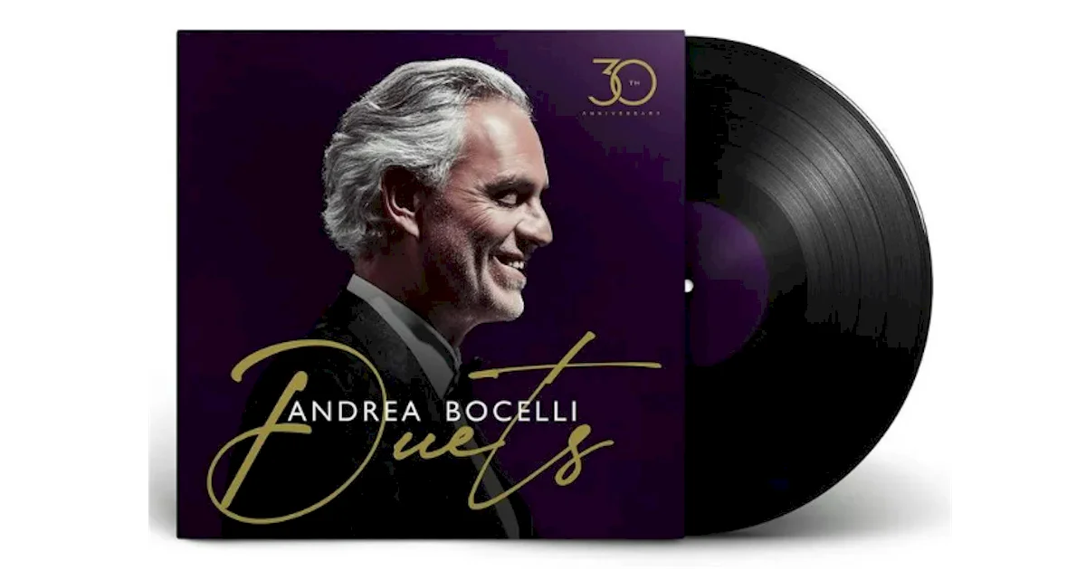 Andrea Bocelli lança edição de 30 anos de 'Duets' em vinil  