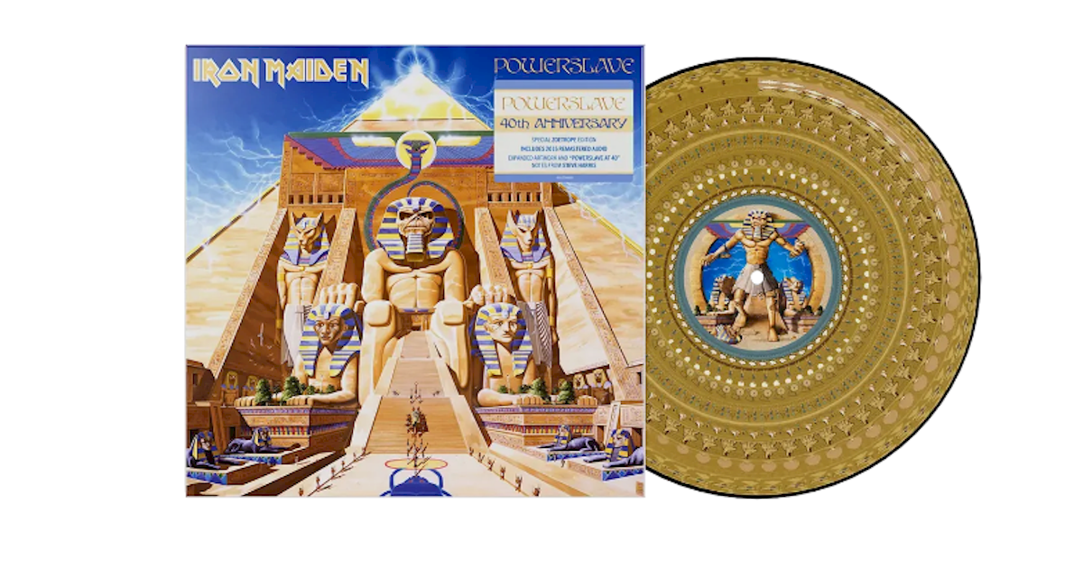 Iron Maiden lança edição de 40 anos de 'Powerslave' em vinil zoetrope  